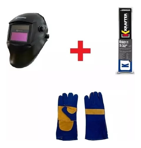 Mascara Soldar Krafter Atom Xr + Guantes + Electrodos