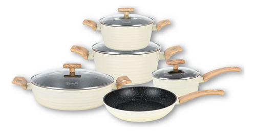 Pack Batería Savannah 9 Pz+set 12 Utensilios Negro Simplit