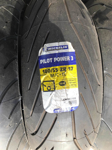 Imagem 1 de 1 de Pneu 180/55=17 Michelin Pilot Power 3