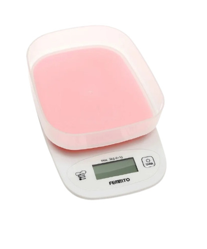 Imagen 2 de 3 de Balanza de cocina digital Femmto C01 pesa hasta 3kg rosa