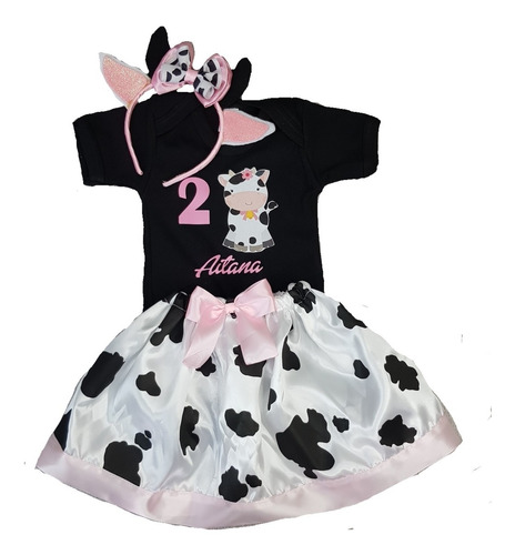 Conjunto Disfraz De Vaquita Personalizado Para Bebe