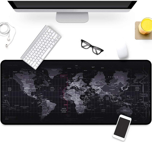 Imagen 7 de 10 de Mouse Pad Mapa 400 X 900 X 4 Mm Tapete Texturizado Pc Para Escritorio Mesa Gamer Juegos Gran Agarre Anti Derrape