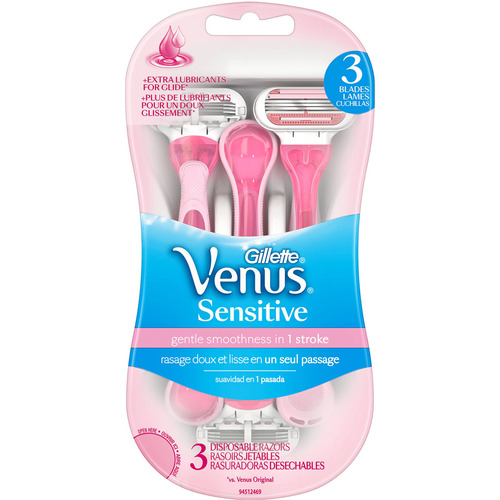 Set De 3 Afeitadoras Desechables Gillette Venus