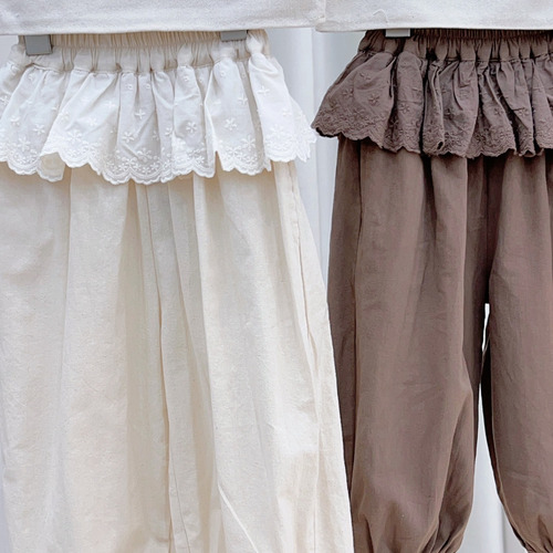 Pantalones Bombachos De Encaje De Verano For Niños Con
