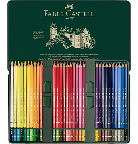 60 cores profissionais de policromos Faber Castell Premium