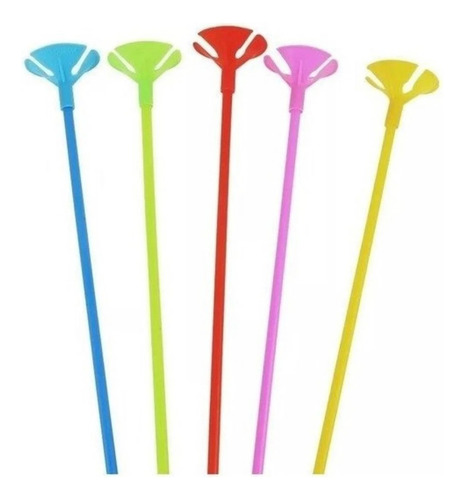 20 Varillas Palitos Porta Globo Soporte Colores 40 Cm