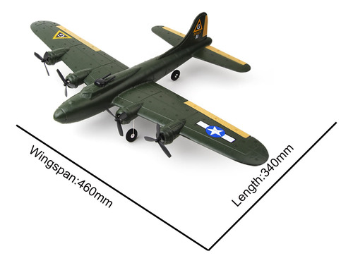 Avión A Control Remoto B17 24ghz Rtf Iluminación Para Princi Color