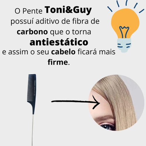 Pente Com Ponta De Metal Separador De Mechas Toni & Guy