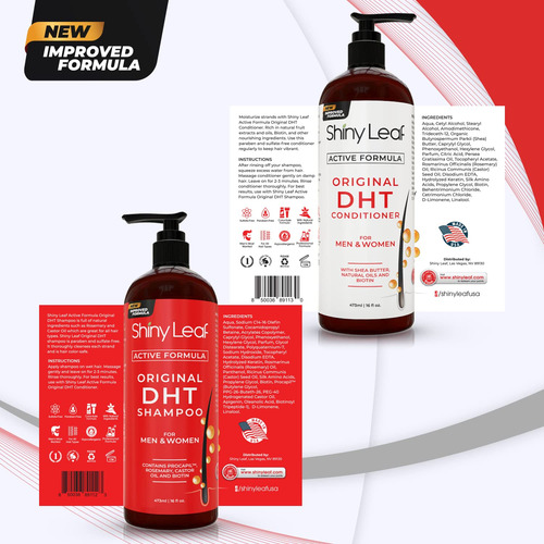 Conjunto De Shampoo E Condicionador Shiny Leaf Dht Blocker C