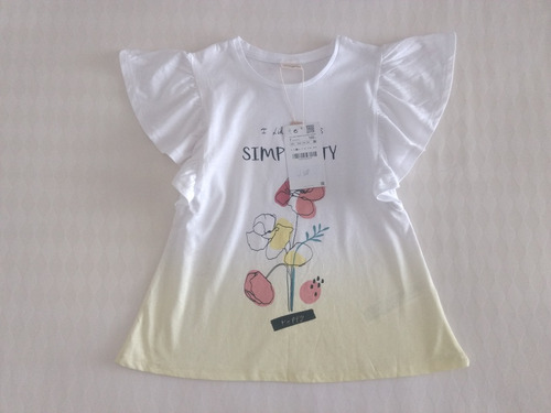 Zara Remera Sin Mangas Bolados Niña Talle 7 Años Importada