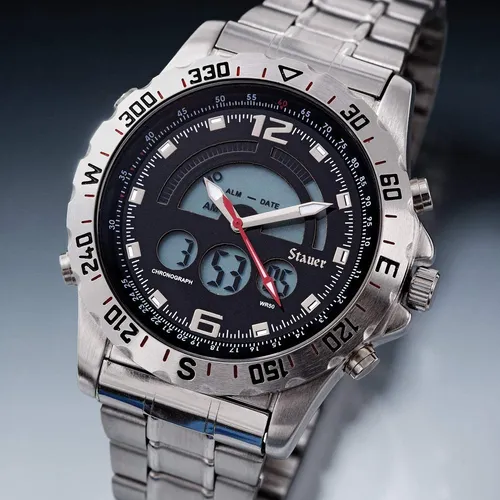 Reloj Hombre Stauer 19093 Cuarzo Pulso Plateado Just Watches
