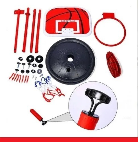 Imagem 4 de 8 de Cesta De Basquete Infantil Regulável Até 202cm Com Bola