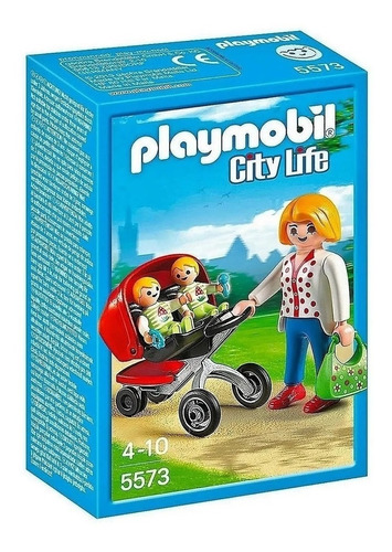 Playmobil Linea Dollhouse - Mama C/ Carrito Gemelos - 5573