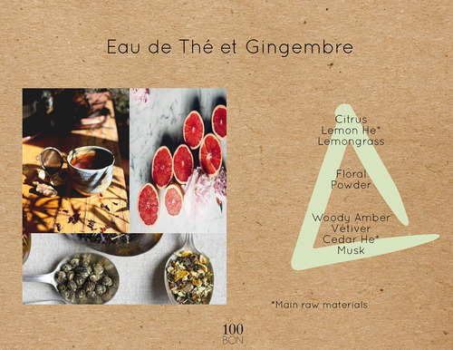 Fragancia 100bon Eau De The & Gingembre, Té Y Jengibre, 1 Li