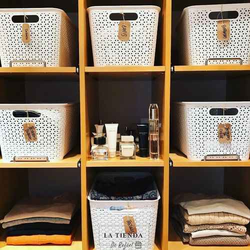 Canastos Organizador Plastico Rattan Cesto Caja Colombraro
