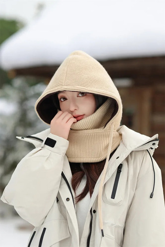 Conjunto De Gorro De Invierno De Punto Y Bufanda Para Mujer,
