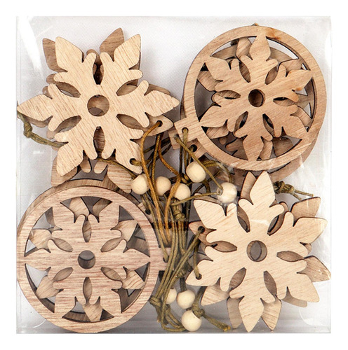 2 X 10 Uds Árbol De Navidad Colgante Hueco De Madera