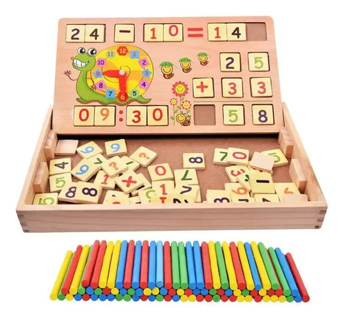 Juego Didáctico Calculador Matemático Tablero + Reloj