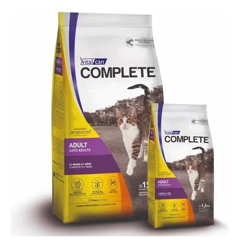 Alimento Vitalcan Complete Gatos Adultos 15+1,5 Bonus