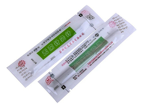 500pzs Agujas Acupuntura Puncion Seca Huanqiu 0.25x40mm Caja