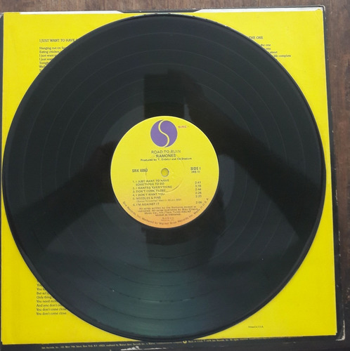 Vinil Vg+ Ramones Road To Ruin 1a Ed Us Sire 1978 Srk 6063