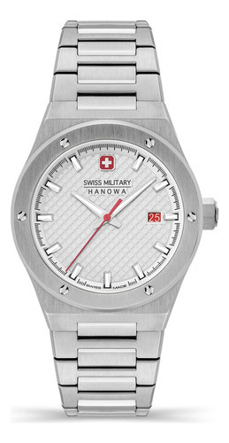 Reloj Swiss Military Smwgh2101603 Para Hombre Cristal Zafiro Color de la malla Plateado Color del bisel Plateado Color del fondo Plateado