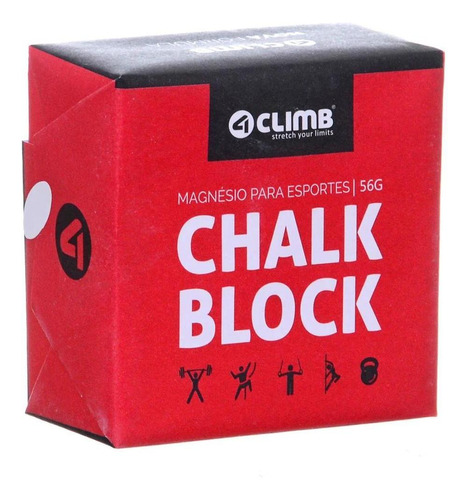 Magnésio Chalk Block Cross Escalada 56g - 4climb