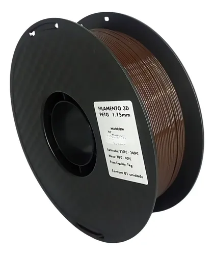 Filamento PETG Marrom Masterprint Impressora 3D 1KG 1,75mm