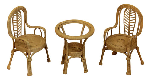 Juego De Mesa Y Silla De Patio En Miniatura A Escala 1/12,