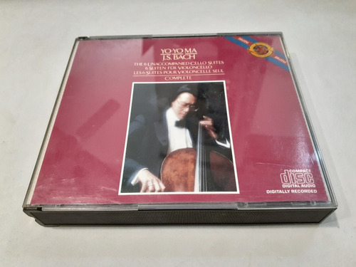 Bach 6 Suites For Unaccompanied Cello, Yo-yo Ma 2 Cd Usa N