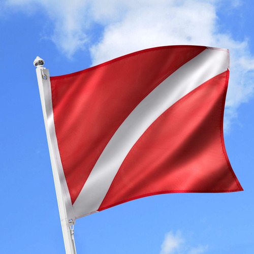 Bandeira De Mergulho Internacional 20 Polegadas X 24