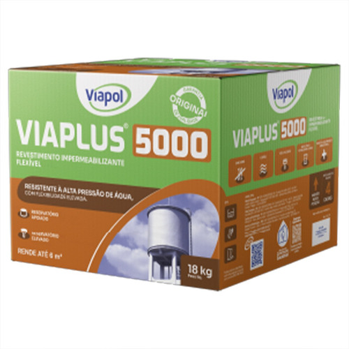 Argamassa Impermeabilizante Viaplus 5000 Flexivel Caixa 18kg