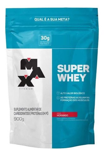 Super Whey Refil (900g) - Sabor: Morango Morango