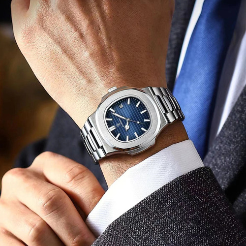 Reloj Poedagar Lujo Hombre Acero Inoxidable