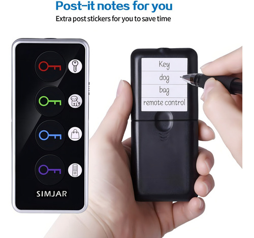 Localizador de objetos Simjar Localizador de Objetos color negro 4 unidades