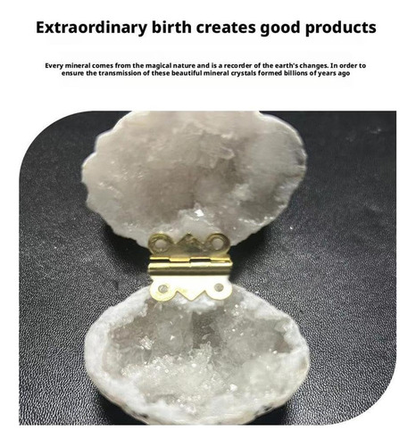 Generic Caixa De Anel Crystal Geode, Caixa De Anel