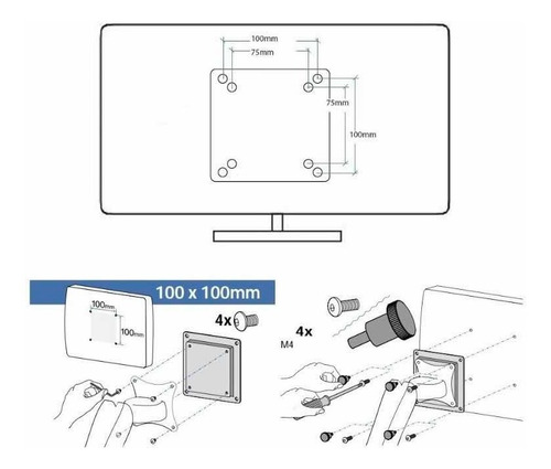 Imagen 8 de 10 de Rack Soporte Escritorio Monitor Móvil Articulado 100%fabrica