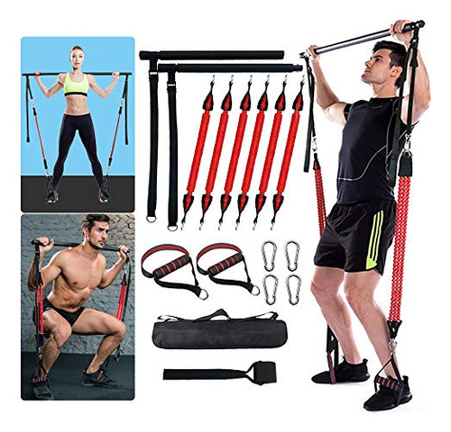 Kit Pilates Portátil Foser, Barra Ejercicio Desmontable,