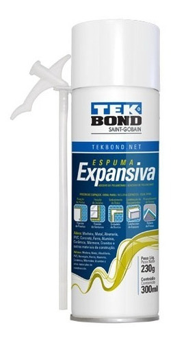 Sellador Expansivo Espuma De Poliuretano 230g 300ml Tekbond