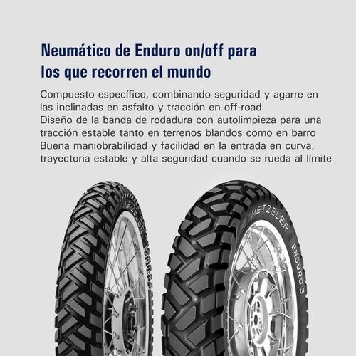 Cubierta Metzeler 120 90 17 Enduro 3 Sahara Yamaha Xt 600