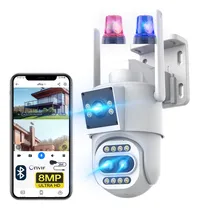 Comprar Jooan Cámaras De Vigilancia De Exterior De 8 Mp 3 Lentes Alerta Ip Camaras wifi Camara de vigilancia Camara Con Sensor De Movimiento