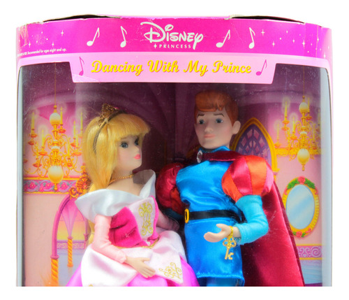 Disney Princess Porcelain Keepsake Dancing Aurora & Prince