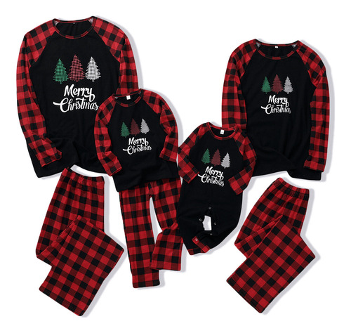 Set De Pijama De Árbol De Navidad Para Toda La Familia