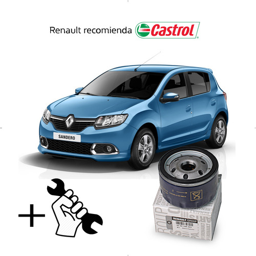 Cambio Filtro + Aceite Castrol 10w40 Renault Sandero 1.6 8v