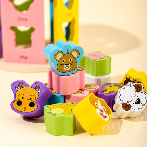 Juguete Clasificador De Formas De Madera Juego A Animal