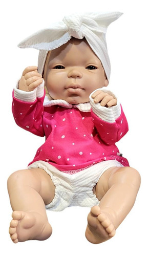 Bebe 40cm Reborn Miranda 123b Con Pañuelo