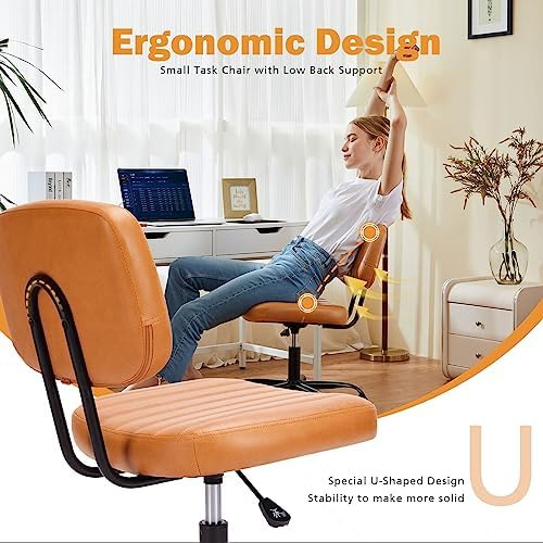 Sweetcrispy Silla De Escritorio De Oficina Pequeña Con Rueda