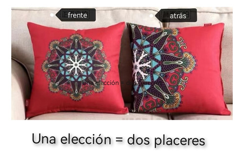 Fundas De Cojines Reversibl Bohemios Con Rellenos 45cm 1par