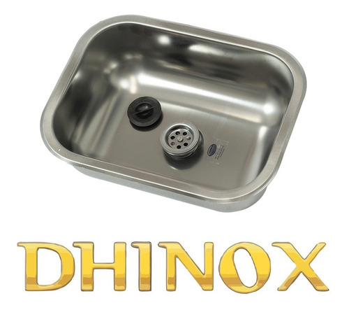 Imagen 4 de 10 de Pileta Bacha Acero Dhinox Cocina Simple 37 X 27 X 14 Oferta