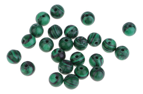 50 Pcs 8mm Verde Natural Malaquita Contas Grande Buraco
